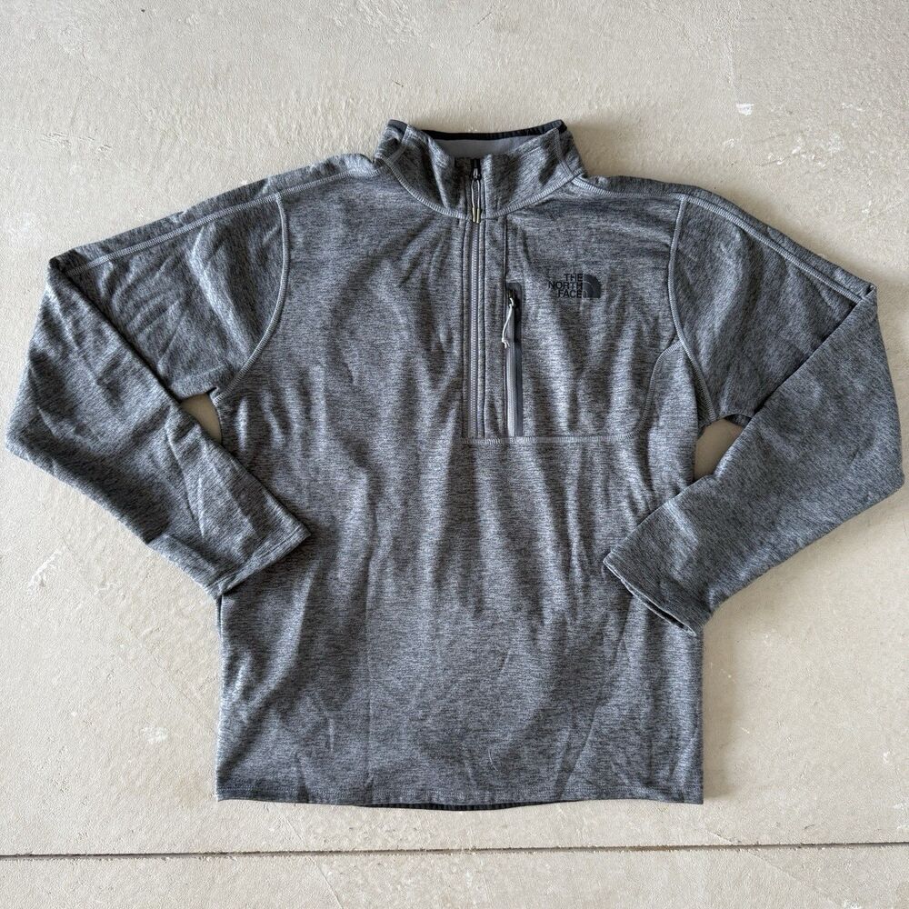 The North Face Fuzzy Fleece Jacket Gray Outdoor Hiking Full Zip Medium Men’s